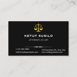 Carte De Visite Elegant Lawyer Business Card | Attorney & Legal 
