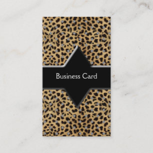 Carte de visite Elegant Leopard Noir