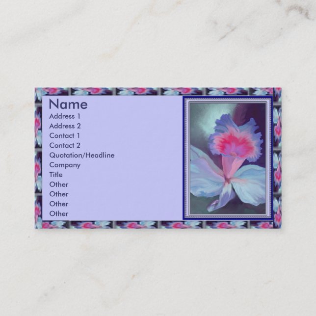 Carte De Visite Élégant Lilium (Devant)