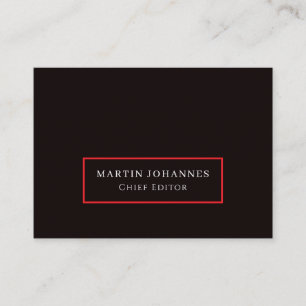 Carte De Visite Élégant Lin Premium Noir Minimaliste