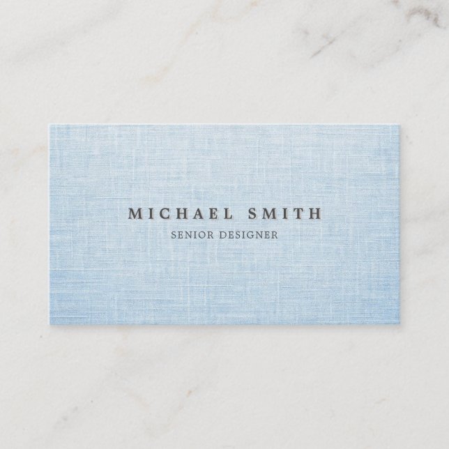 Carte De Visite Elegant Linen Texture Business Card (Devant)