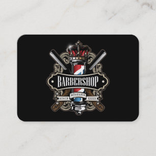 Carte De Visite Élégant logo Barbershop Personnaliser