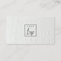 Élégant logo classique ivoire blanc cuir texture