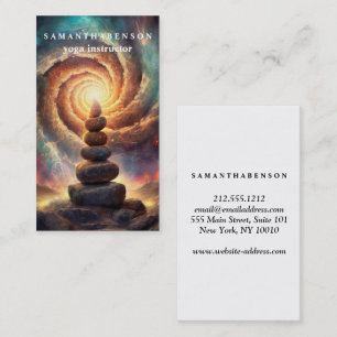 Carte De Visite Elégant logo couleur de l'eau Zen Yoga Soigner la