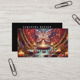Carte De Visite Elégant logo couleur de l'eau Zen Yoga Soigner la