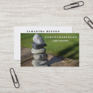 Carte De Visite Elégant logo couleur de l'eau Zen Yoga Soigner la