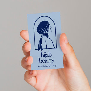 Carte De Visite Élégant logo hijab minimaliste musulman musulman i