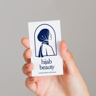 Carte De Visite Élégant logo hijab minimaliste musulman musulman i