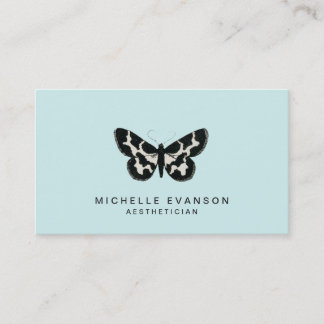 Carte De Visite Élégant logo papillon Mint Green