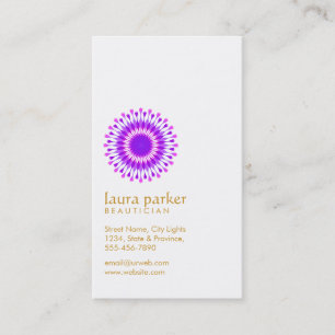 Carte De Visite Élégant Lotus Fleur Yoga Méditation Spa de santé