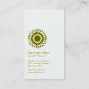 Carte De Visite Élégant Lotus Fleur Yoga Méditation Spa de santé