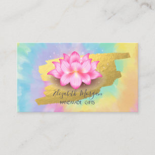 Carte De Visite Élégant Lotus Gold Brosse Brosse Tie Dye