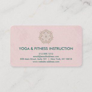 Carte De Visite Élégant Lotus Lotus Logo Yoga Méditation Bien-être