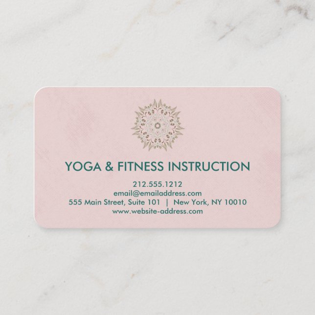 Carte De Visite Élégant Lotus Lotus Logo Yoga Méditation Bien-être (Dos)