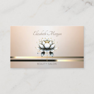 Carte De Visite Élégant Lotus Lumineux Moderne Professionnel