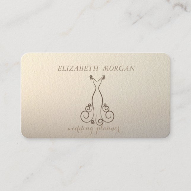 Carte De Visite Élégant Luxe Chic, Robe (Devant)