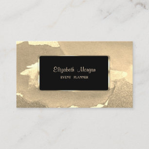 Carte De Visite Elégant Luxe Design, Abstrait, Cadre Noir