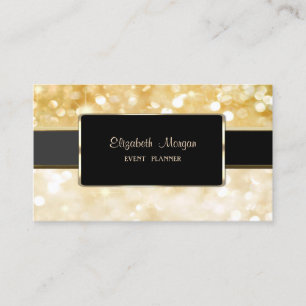 Carte De Visite Elégant Luxe Design, Glittery Bokeh
