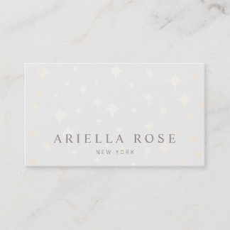 Carte De Visite Elégant Luxe Gold Stars Motif