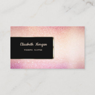 Carte De Visite Élégant Luxe Paillettes De Style,Cadre