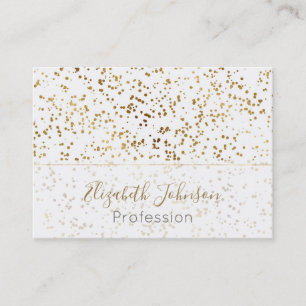 Carte De Visite Elégant Luxe Parkling Gold Confetti Dots Image