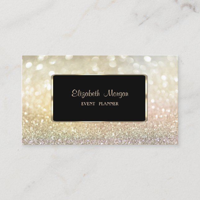 Carte De Visite Élégant Luxueux Style, Moderne Bokeh (Devant)