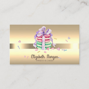 Carte De Visite Élégant Macarons Proffesional Sucres boulangerie