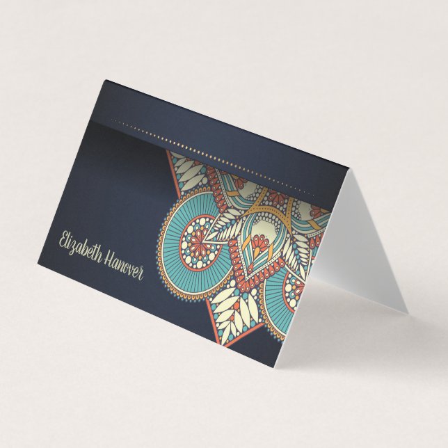 Carte De Visite Elégant Mandala (Devant)