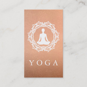 Carte De Visite Élégant Mandala Logo Yoga Soigner la santé