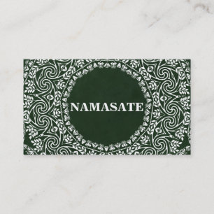 Carte De Visite Élégant Mandala Namaste Yoga Logo Art