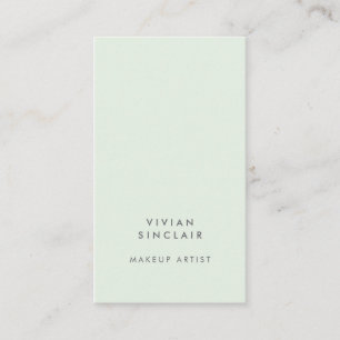 Carte De Visite Élégant Maquillage Salon Moderne Minimaliste Vert