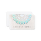 Élégant Marbre blanc floral turquoise Lotus Flower