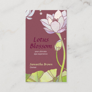 Carte De Visite Elégant massage Spa Lotus