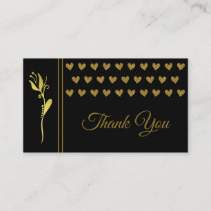Carte De Visite Élégant Merci de logo personnalisé des Coeurs d