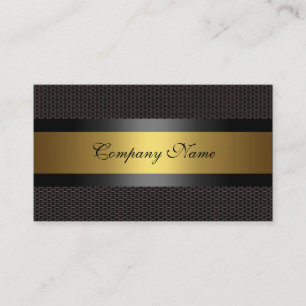 Carte De Visite Élégant Métal Or Noir Blanc