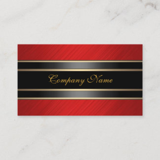 Carte De Visite Élégant Métal Rouge Bronze Noir