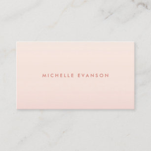 Carte De Visite Élégant minimal Blush Pink Gradient Professionnel