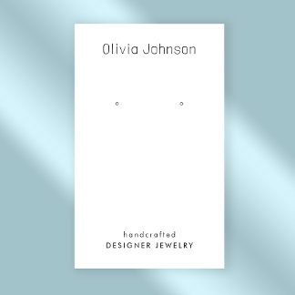 Carte De Visite Élégant minimal Élégant Chic Bijoux Écran d'oreill