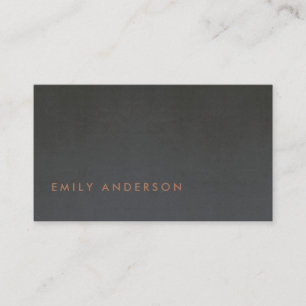 CARTE DE VISITE ÉLÉGANT MINIMAL SIMPLE ACIER GRAS NOIR FOILE NOI