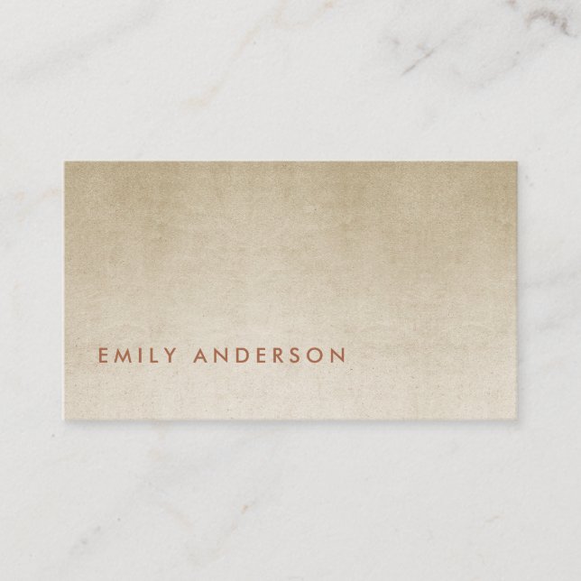 CARTE DE VISITE ÉLÉGANT MINIMAL SIMPLE GRIS CLAIR FAUX GOLD FOIL (Devant)
