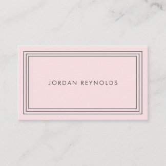 Carte De Visite Élégant minimal triple cadre rose