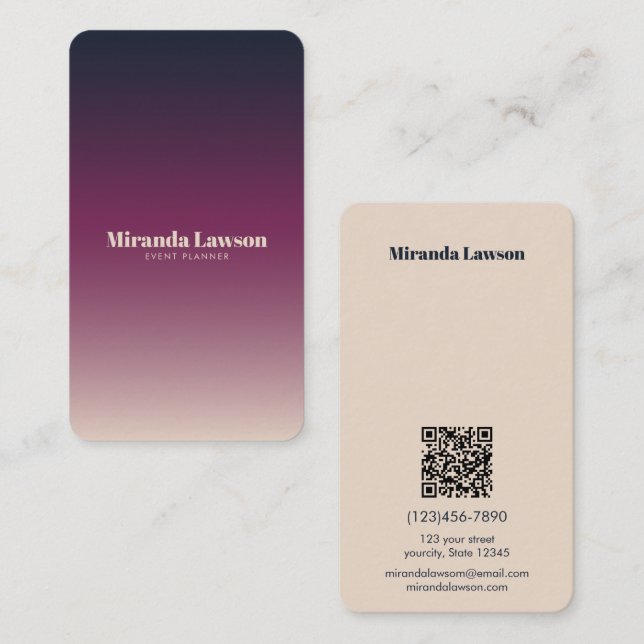 Carte De Visite Élégant minimaliste (Devant / Derrière)