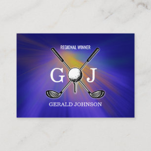 Carte De Visite Élégant minimaliste Golf personnalisé Monogramme D
