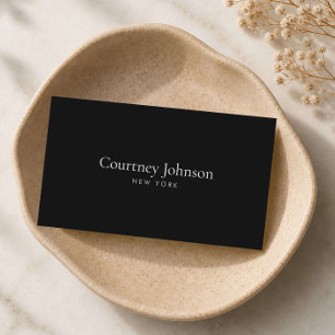 Carte De Visite Élégant Minimaliste Luxe Boutique Noir