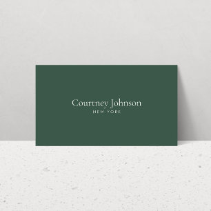 Carte De Visite Élégant Minimaliste Luxe Boutique Vert Forêt