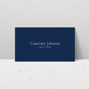 Carte De Visite Élégant Minimaliste Luxueux Boutique Bleu Marine