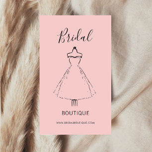 Carte De Visite Élégant minimaliste Mariage chic robe Styliste ros