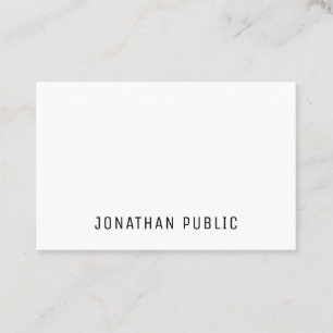 Carte De Visite Élégant minimaliste Modèle Simple Professionnel