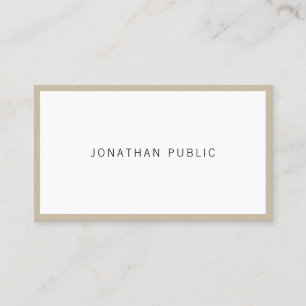 Carte De Visite Élégant minimaliste moderne artistique de