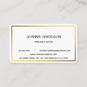 Carte De Visite Élégant minimaliste moderne brillant éditeur de